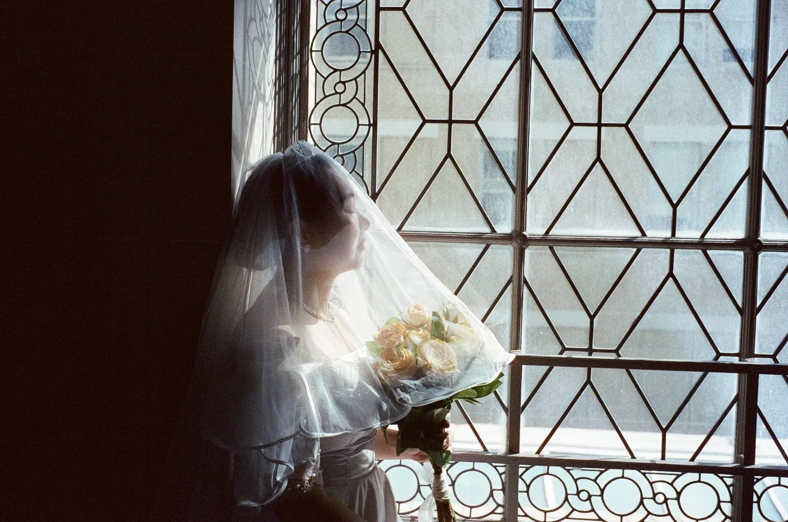 Wedding portrait on film, frame 10 of 10