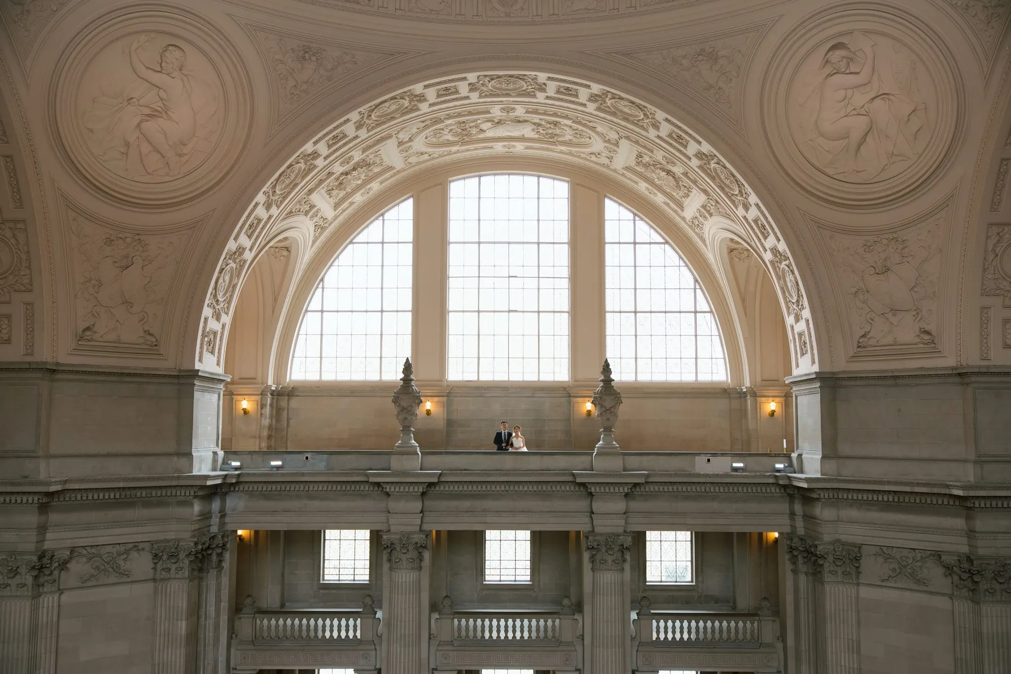 City Hall wedding with a ball gown and pink roses, frame 16 of 24