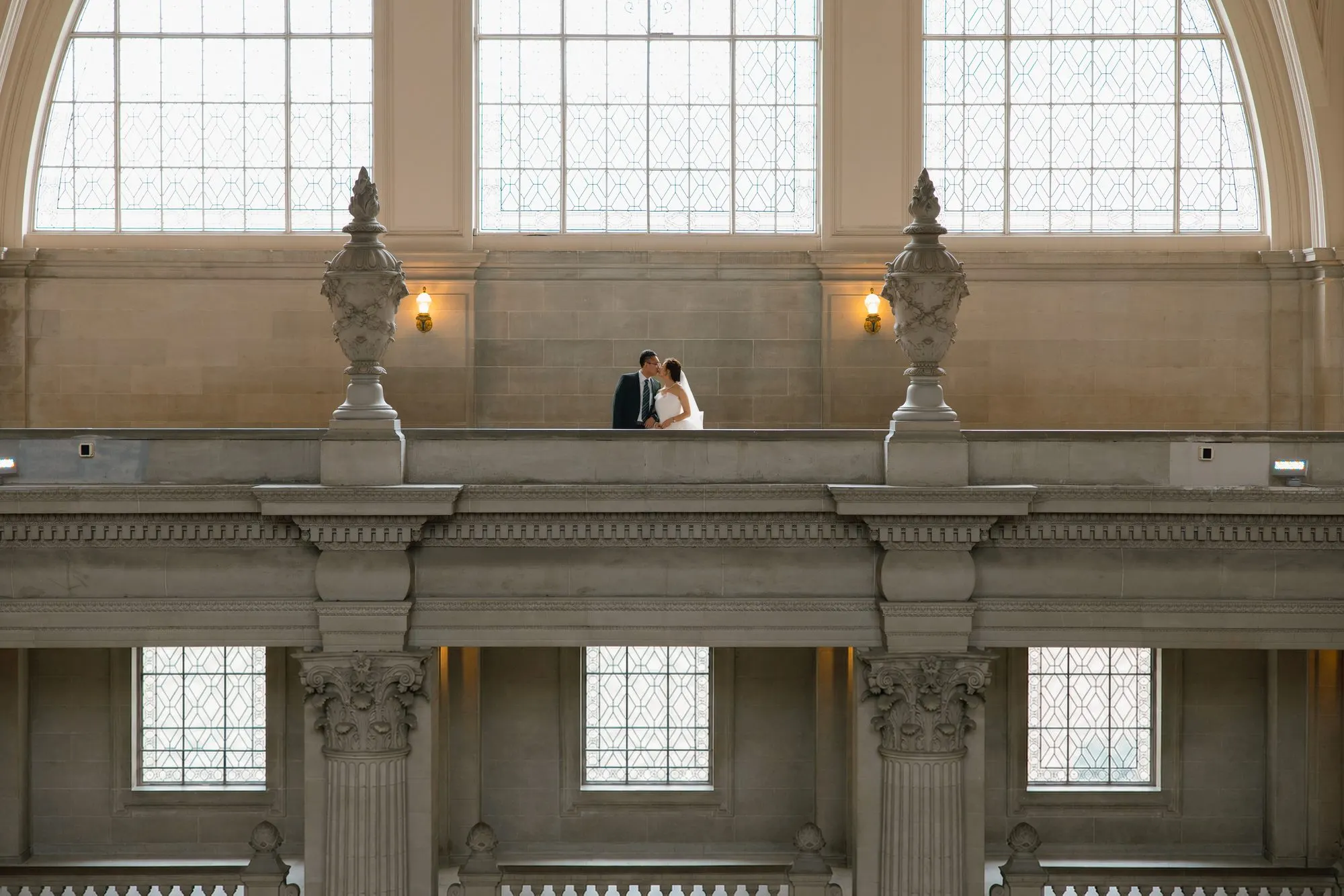 City Hall wedding with a ball gown and pink roses, frame 18 of 24