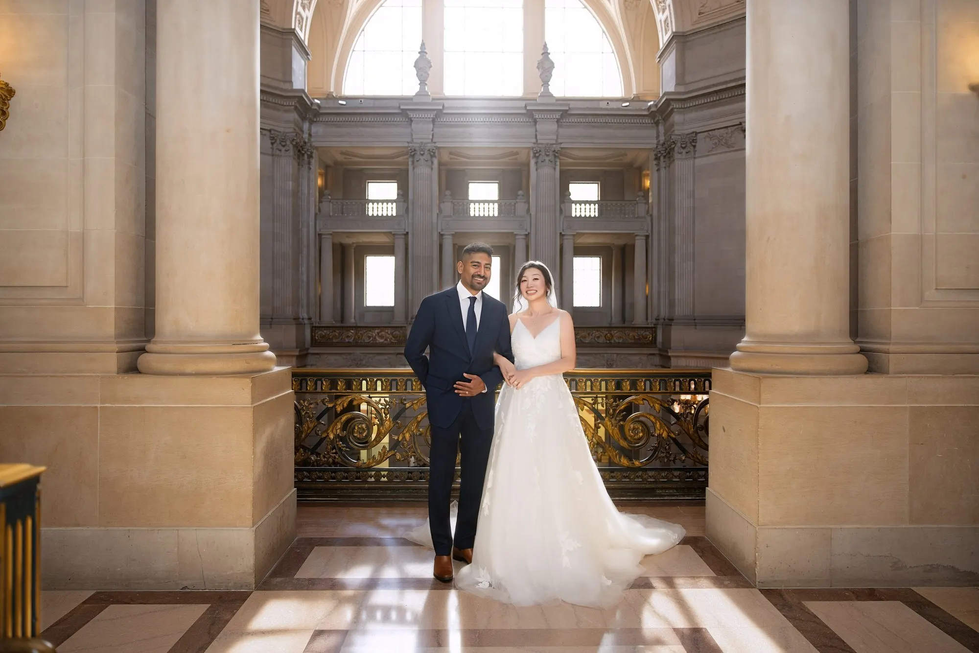 City Hall wedding in window light, frame 19 of 33