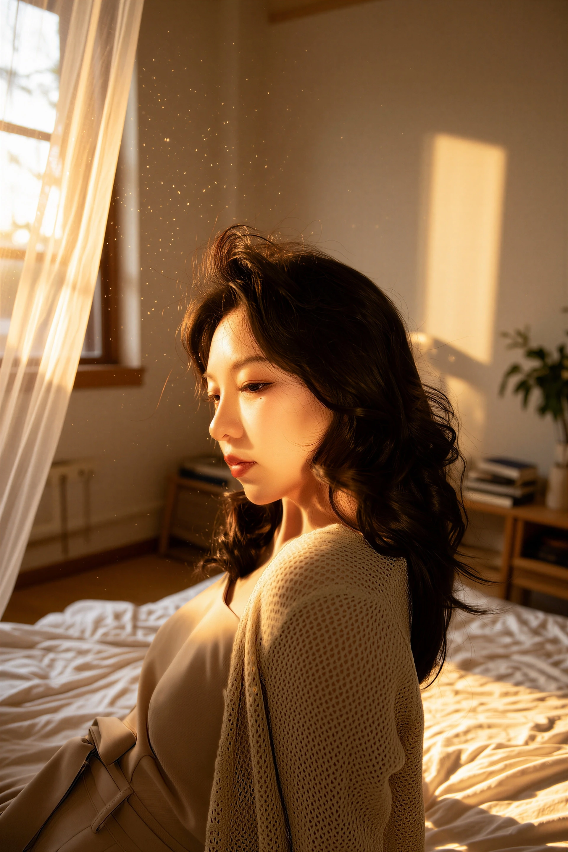 Lifestyle portrait in warm light