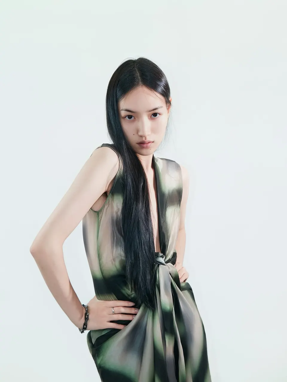 Fashion portrait in the studio, frame 2 of 17