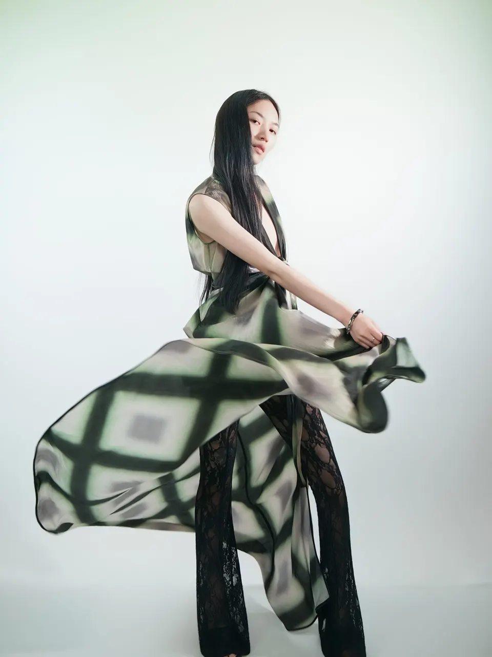 Fashion portrait in the studio, frame 3 of 17