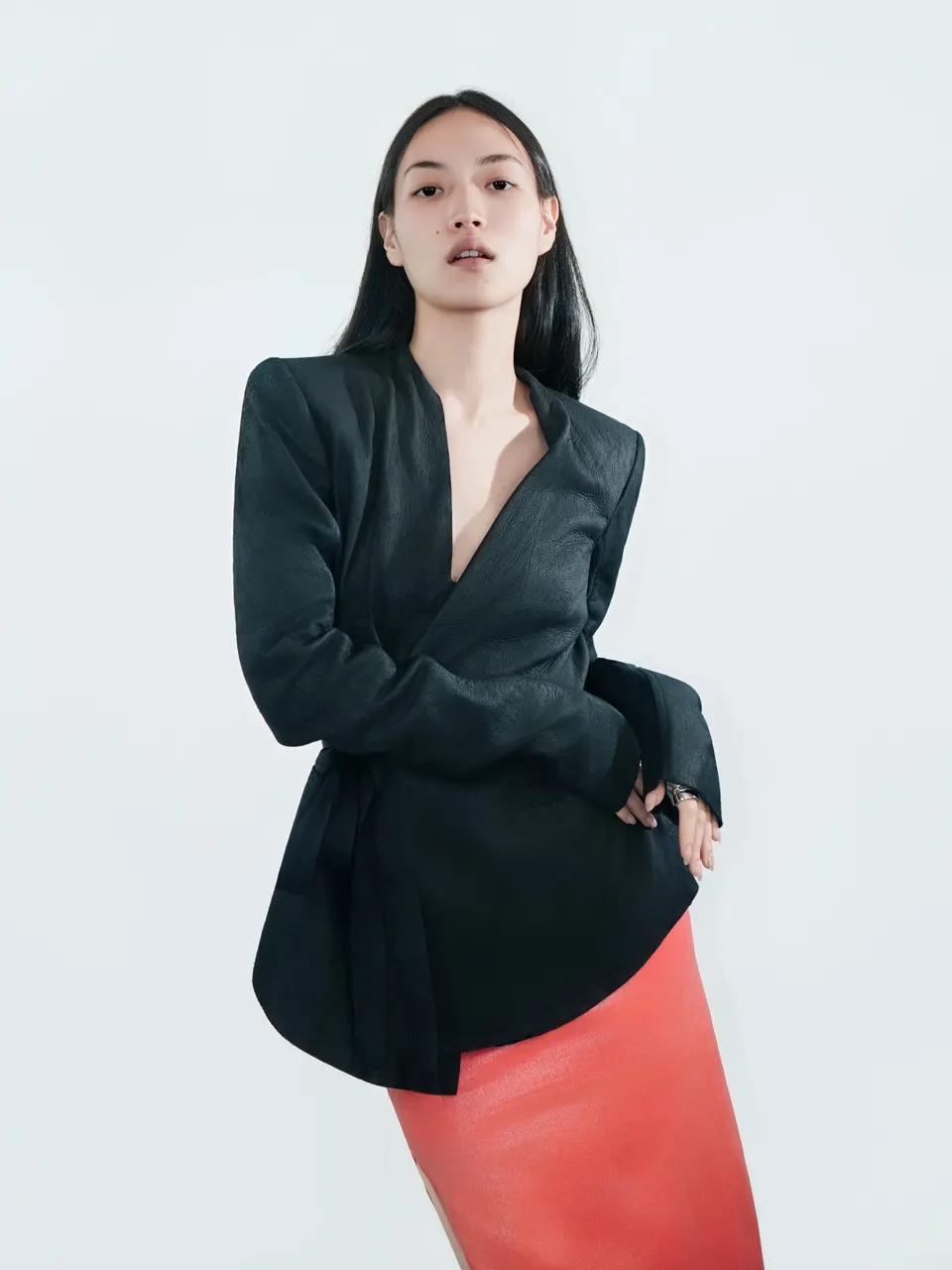 Fashion portrait in the studio, frame 6 of 17