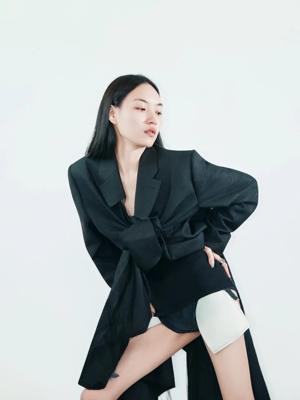 Fashion portrait in the studio, frame 10 of 17