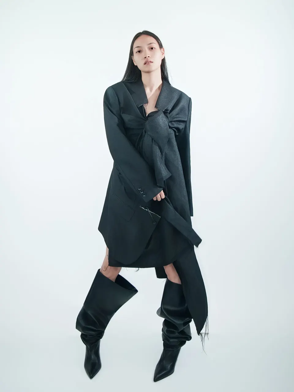 Fashion portrait in the studio, frame 11 of 17