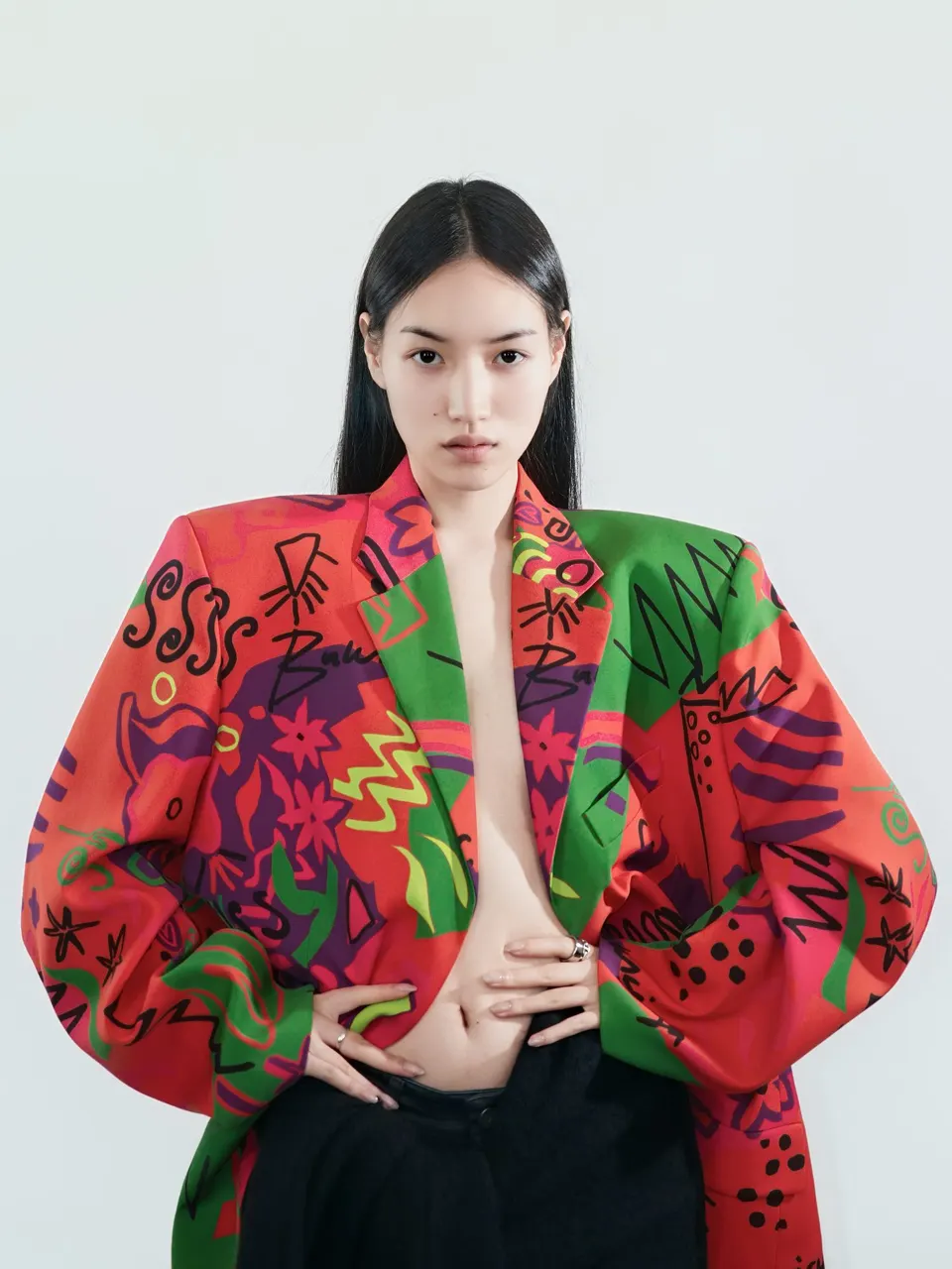 Fashion portrait in the studio, frame 16 of 17