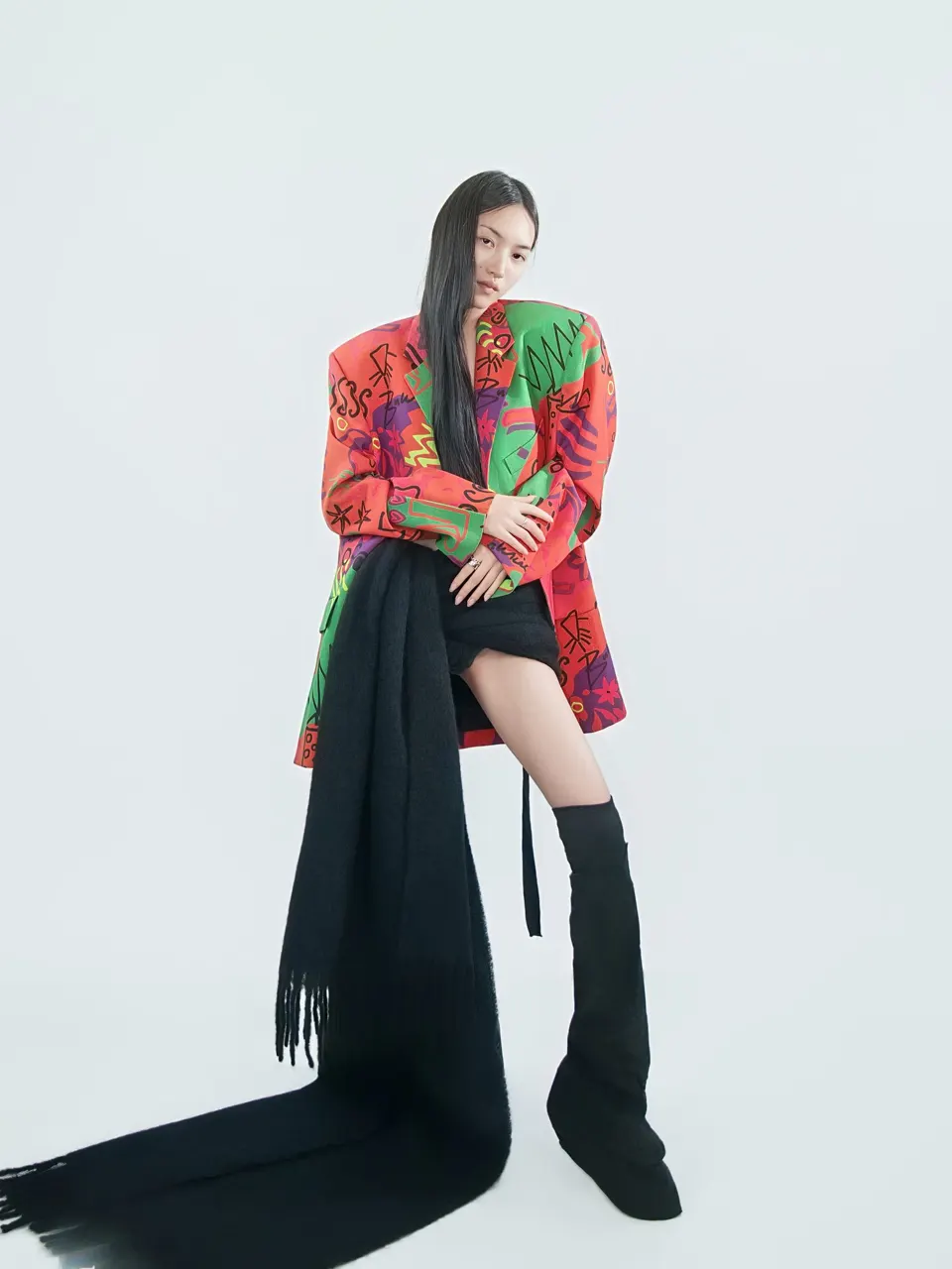 Fashion portrait in the studio, frame 17 of 17