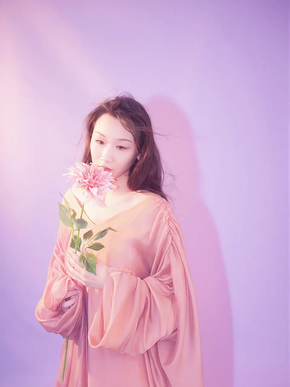 Romantic portrait with flowers, frame 13 of 20