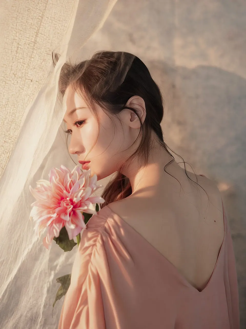Romantic portrait with flowers, frame 16 of 20