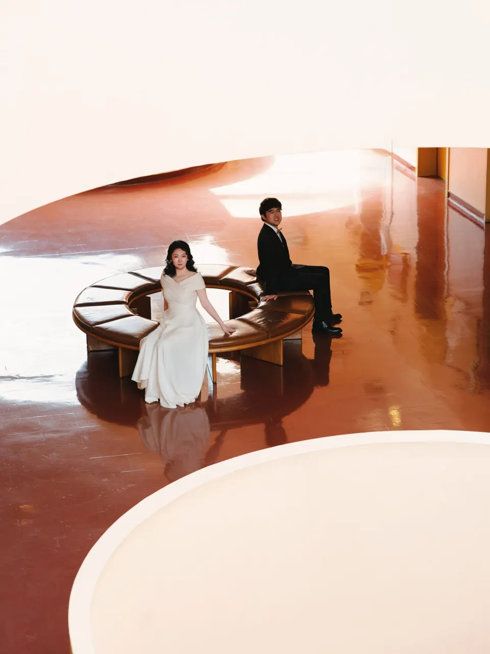 Couple at the Marin County Civic Center, frame 10 of 19