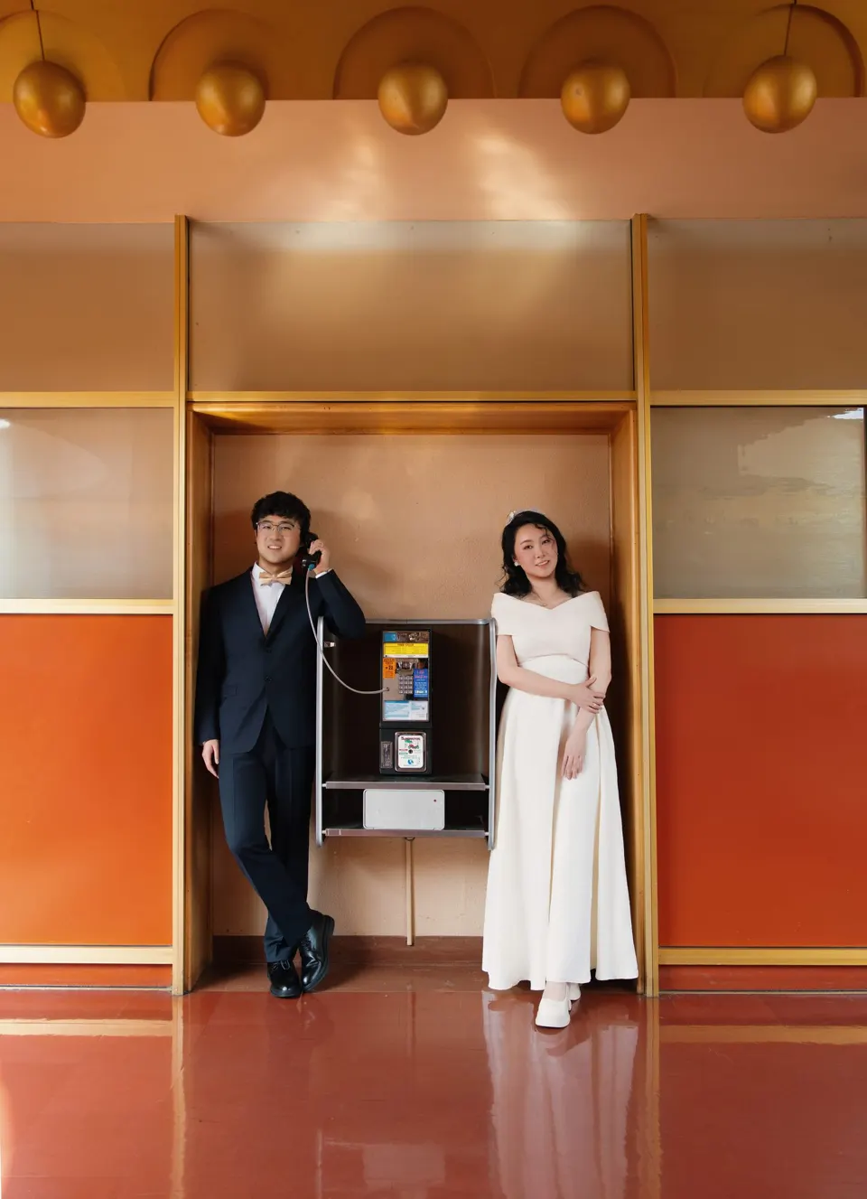 Couple at the Marin County Civic Center, frame 2 of 19