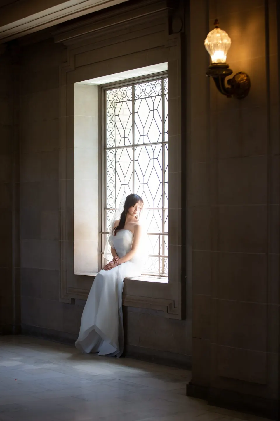 City Hall wedding on the grand staircase, frame 17 of 21