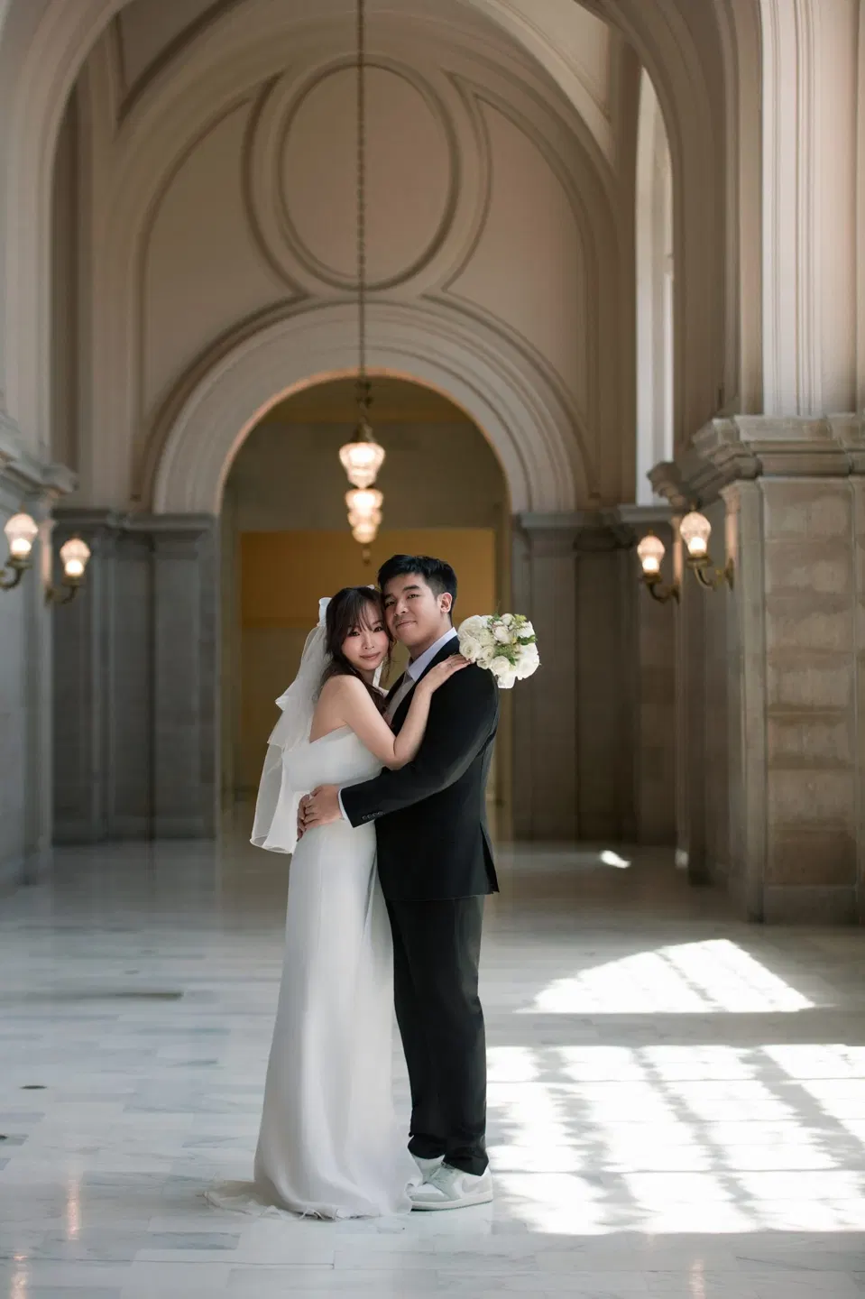 City Hall wedding on the grand staircase, frame 20 of 21