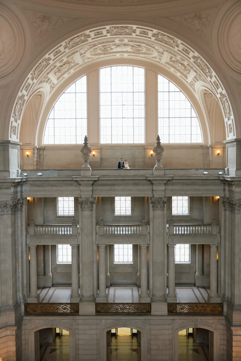 City Hall wedding with a ball gown and pink roses, frame 17 of 24
