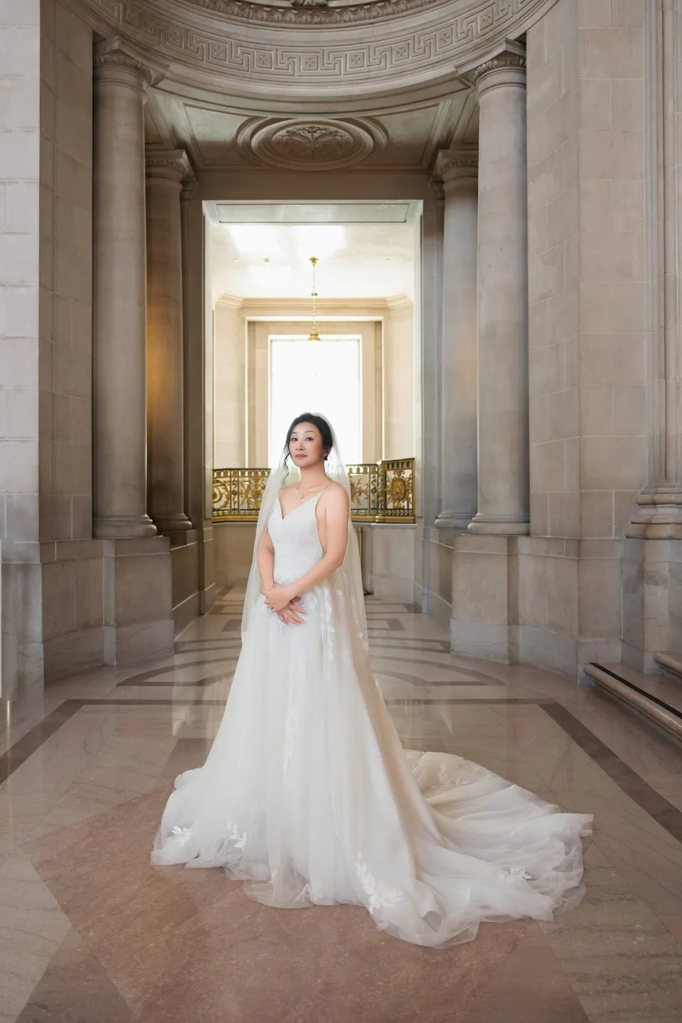 City Hall wedding in window light, frame 9 of 33
