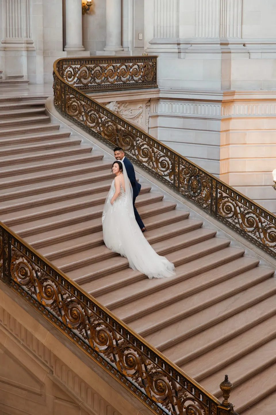 City Hall wedding in window light, frame 11 of 33