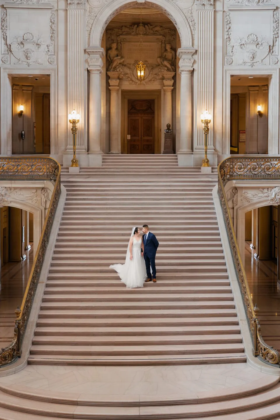 City Hall wedding in window light, frame 12 of 33