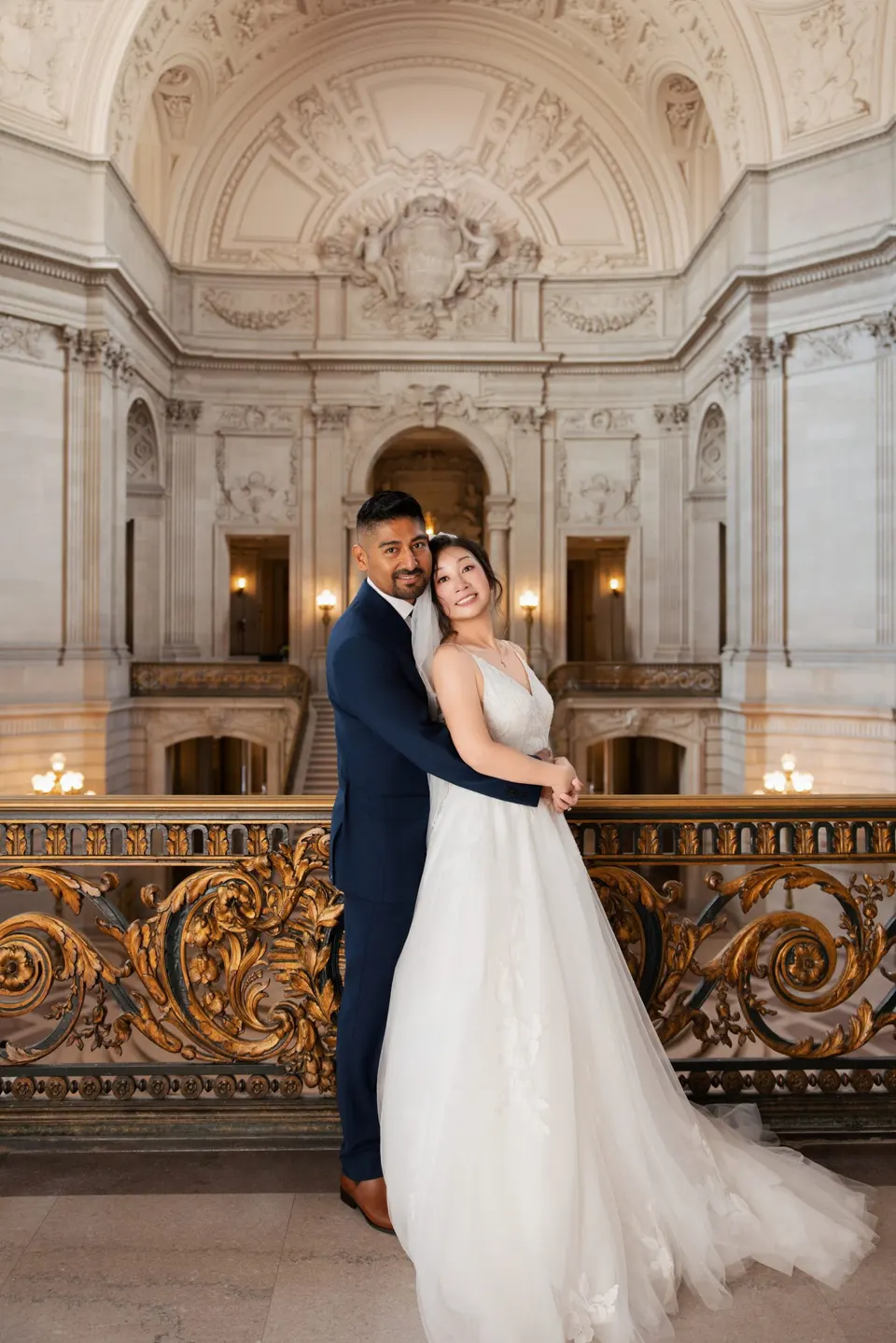 City Hall wedding in window light, frame 21 of 33