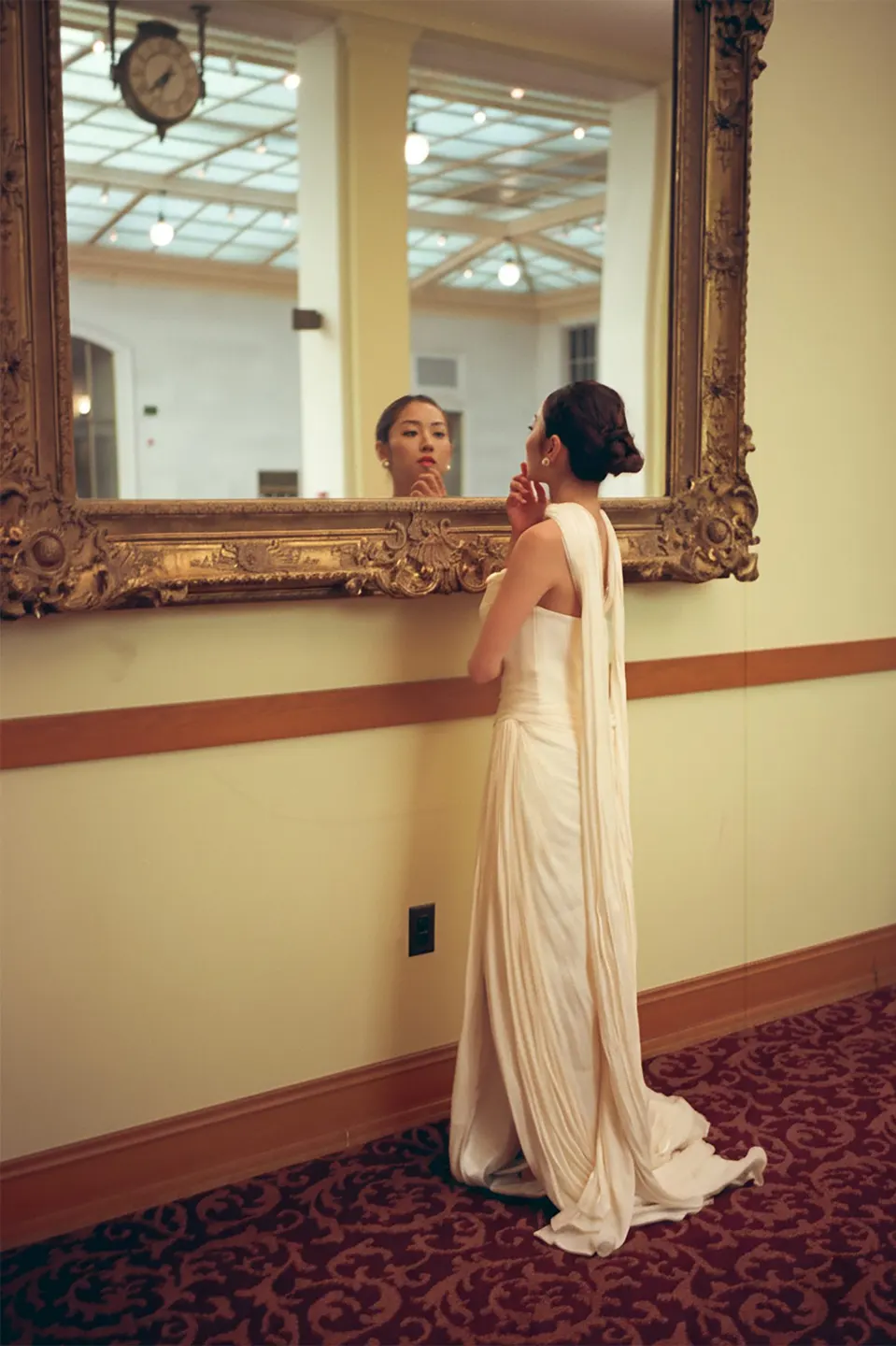 Wedding portrait on film, frame 3 of 10