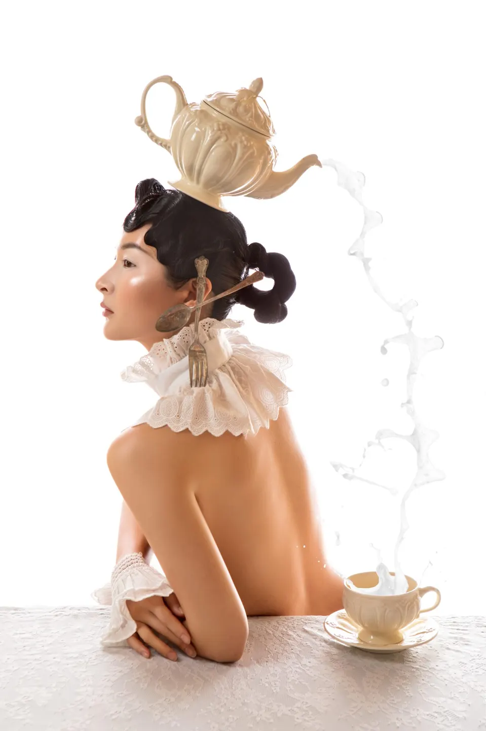Conceptual fine art makeup, frame 4 of 53