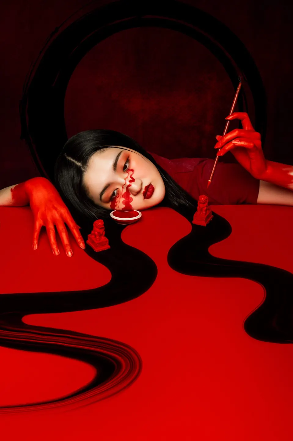 Conceptual fine art makeup, frame 16 of 53