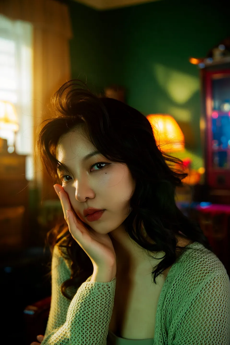 Lifestyle portrait in warm light, frame 8 of 14