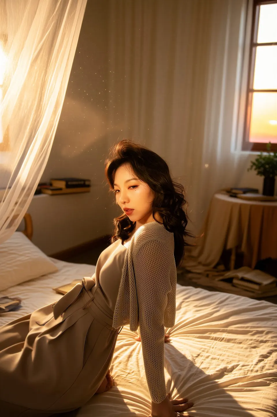 Lifestyle portrait in warm light, frame 11 of 14