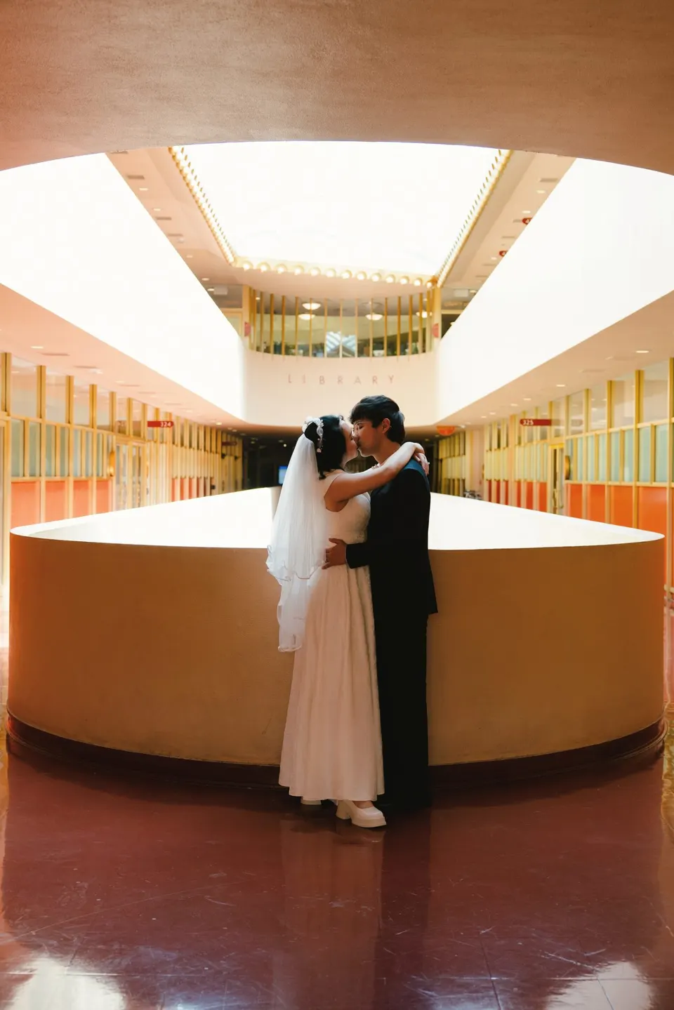 Couple at the Marin County Civic Center, frame 12 of 19