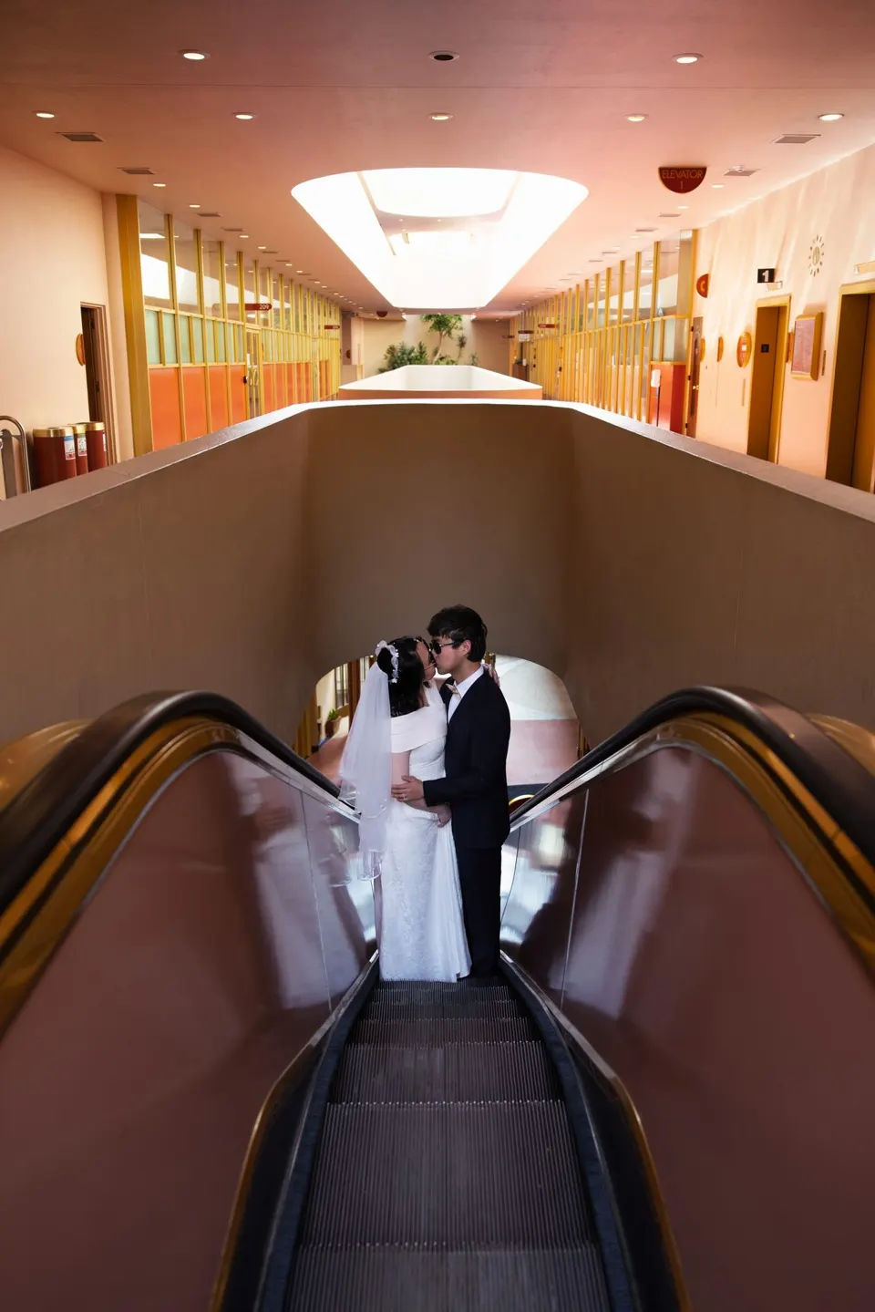 Couple at the Marin County Civic Center, frame 14 of 19