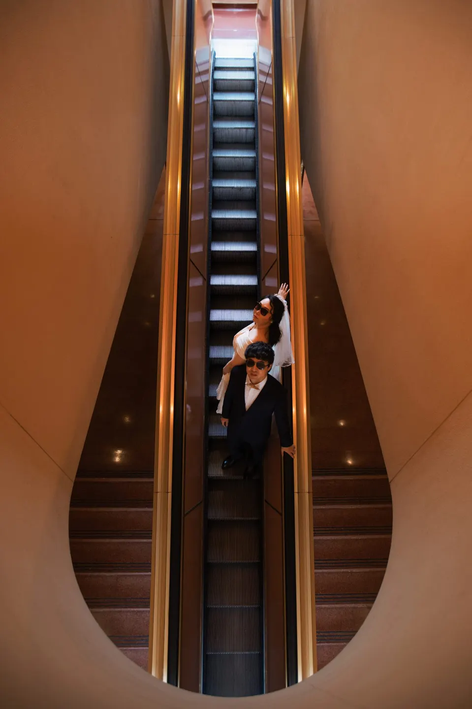 Couple at the Marin County Civic Center, frame 18 of 19