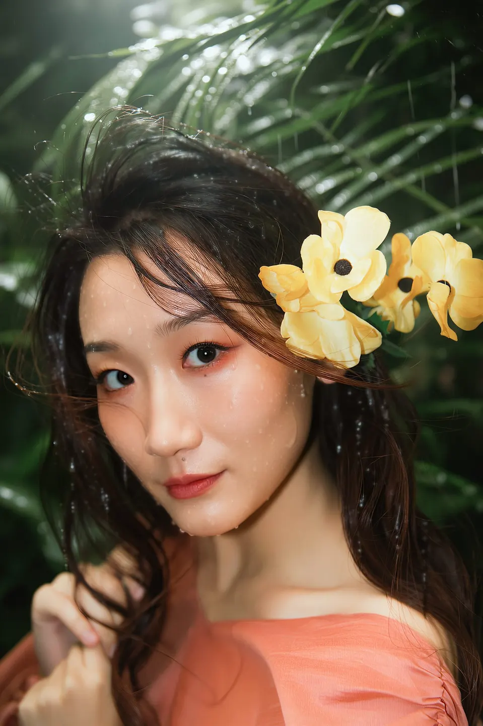Romantic portrait with flowers, frame 14 of 20