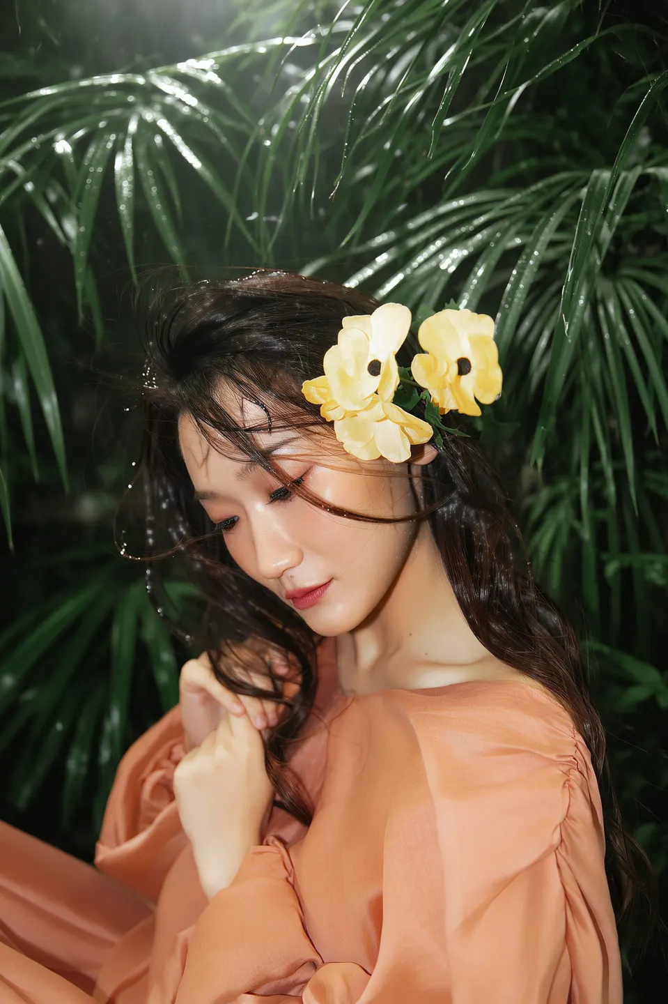 Romantic portrait with flowers, frame 15 of 20