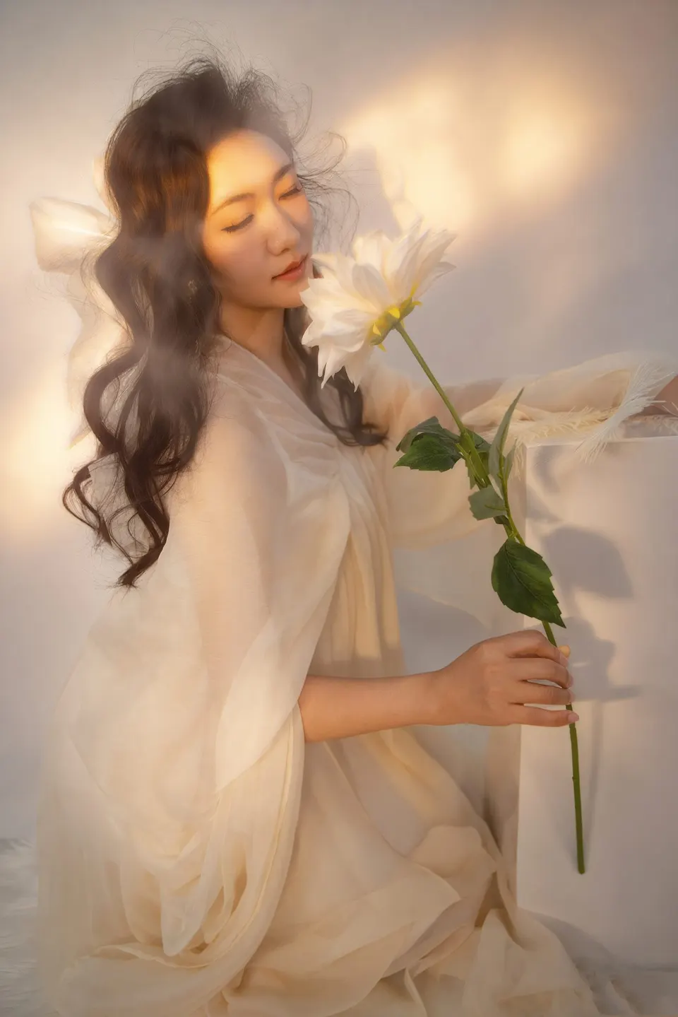 Romantic portrait with flowers, frame 20 of 20
