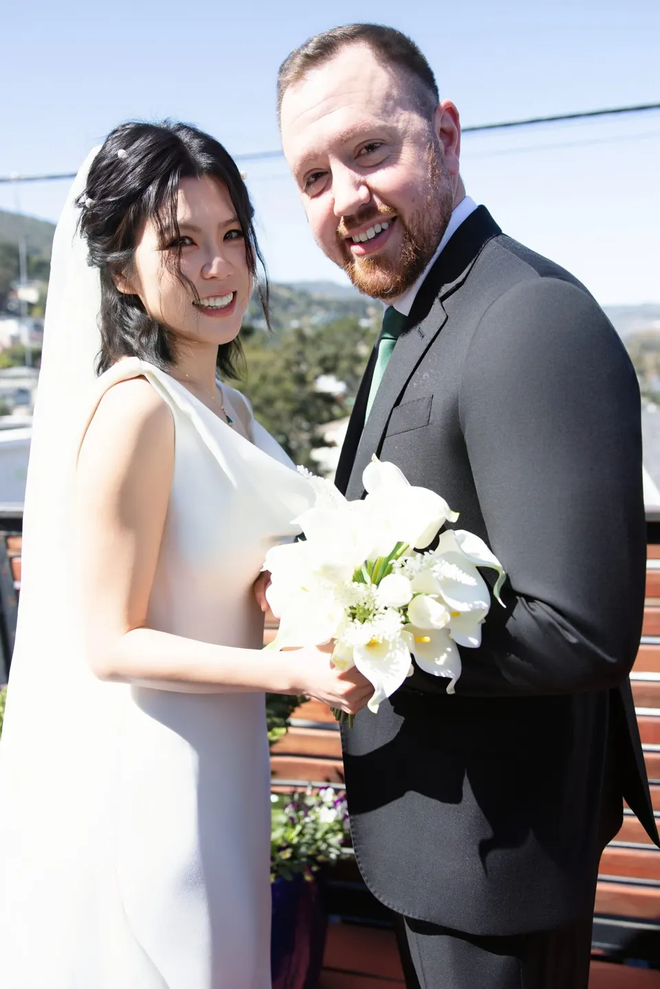 Rooftop wedding ceremony
