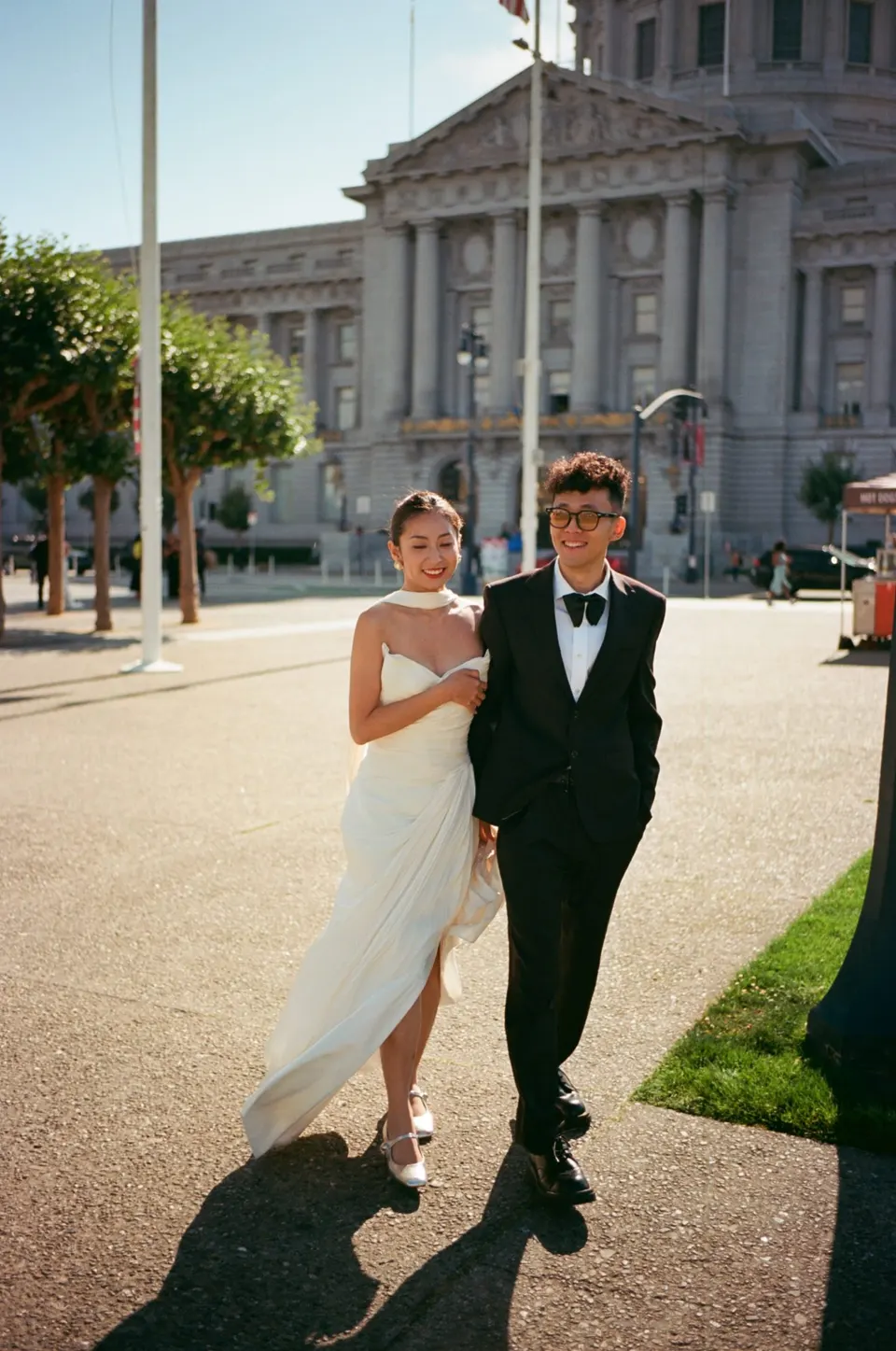 Wedding portrait on film, frame 5 of 10