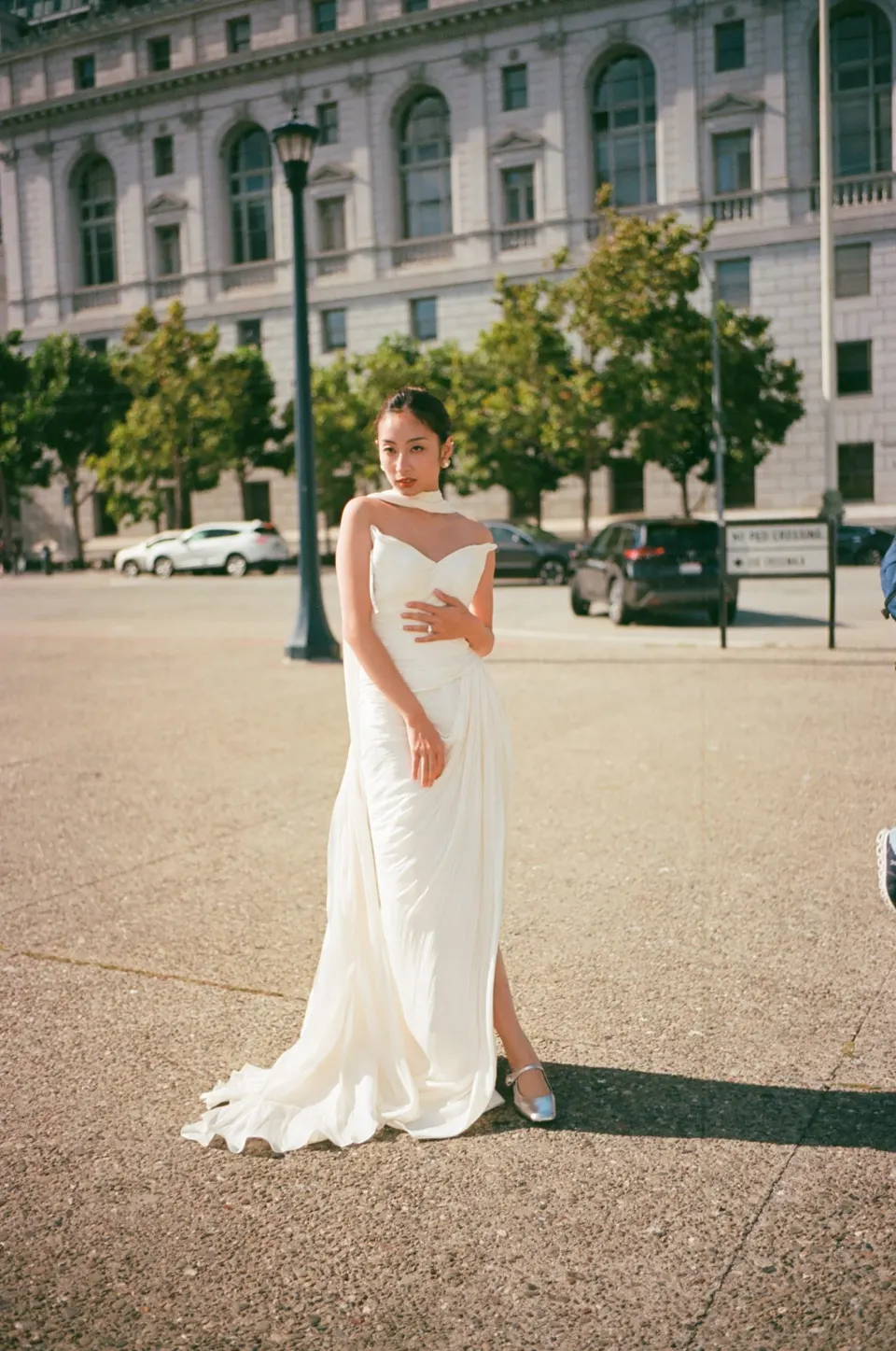 Wedding portrait on film, frame 6 of 10
