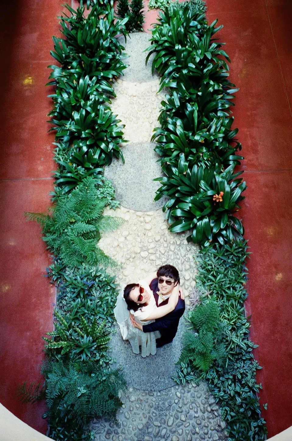 Wedding portrait on film, frame 9 of 10